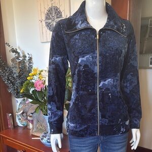 NWT Style&Co size small Women's Blue Velvet Jacket